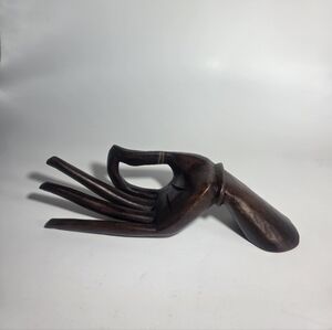 Vintage & Elegant  Wood Carved Hand Statue Decoration for Home Decor